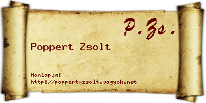 Poppert Zsolt névjegykártya